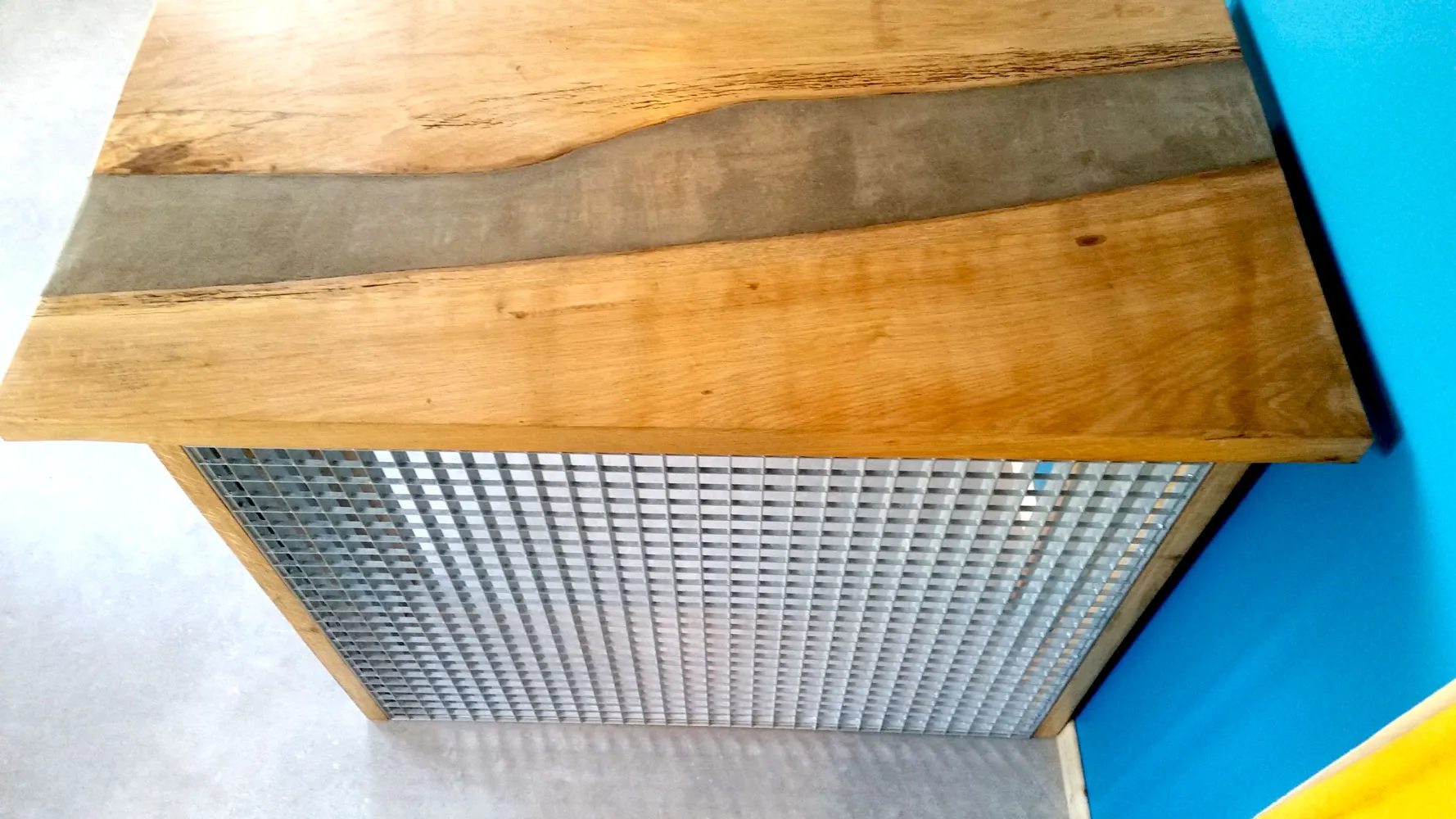 Bar bois & béton — Comptoir bois et béton ciré